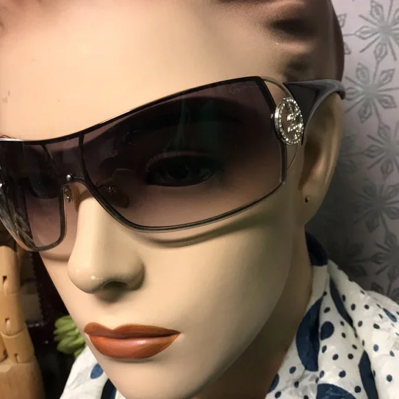 GIORGIO ARMANI SUNGLASSES vintage dust bag ,case original set grey ombré GA logo - Picture 13 of 16